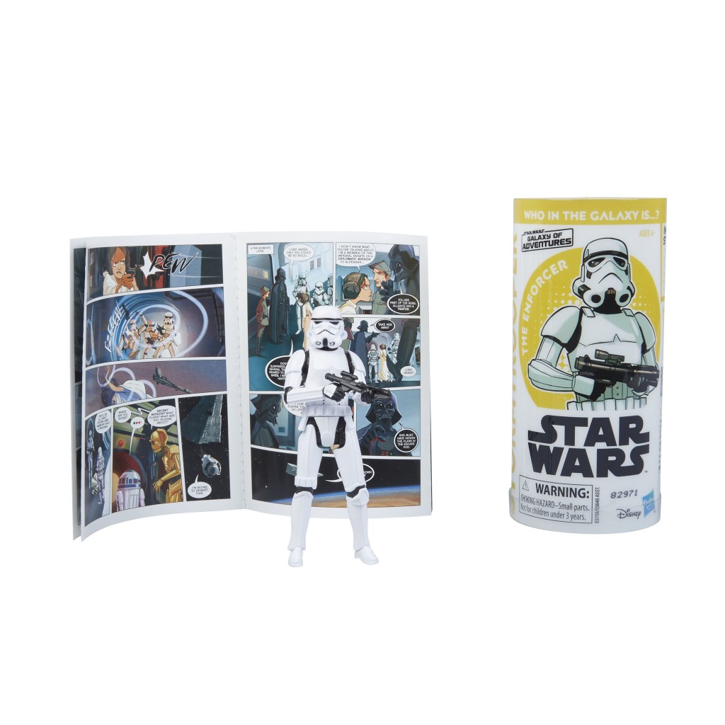 STAR WARS GALAXY OF ADVENTURES IMPERIAL STORMTROOPER Figure and Mini Comic (2)