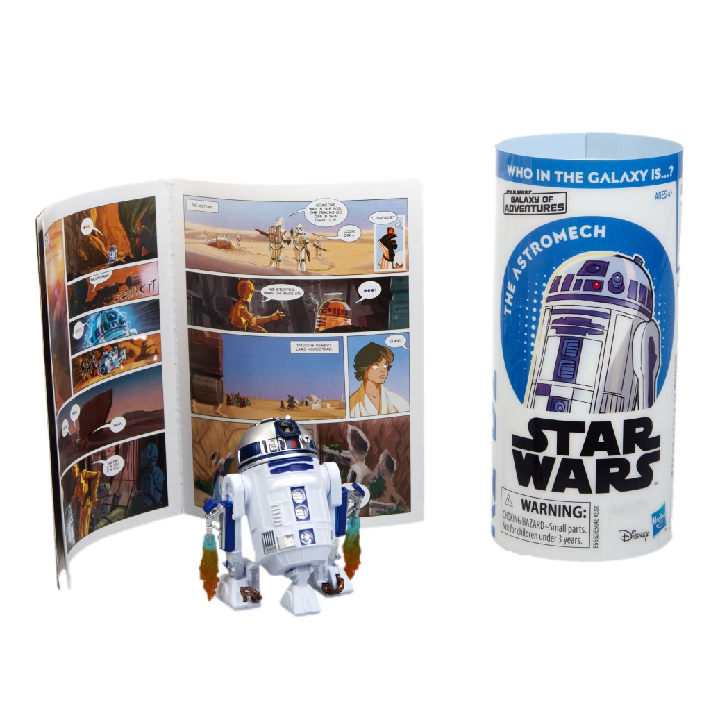 STAR WARS GALAXY OF ADVENTURES R2-D2 Figure and Mini Comic (2)
